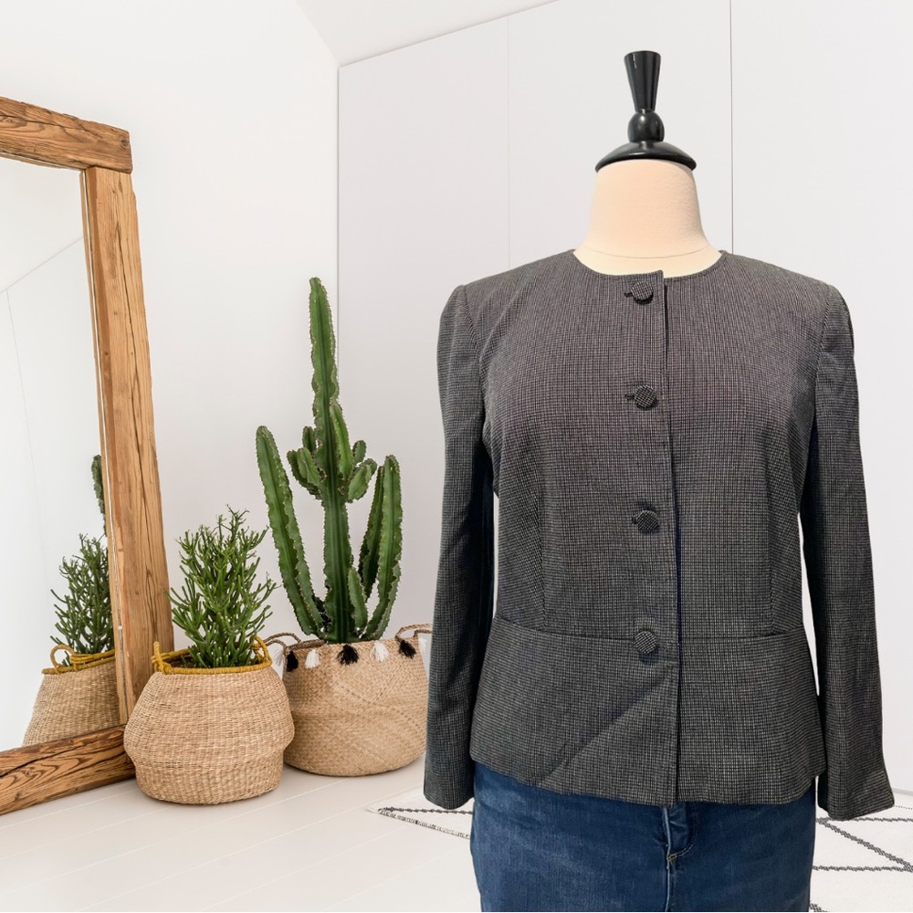 Ann Taylor Factory Classic Button Down Blazer Jacket